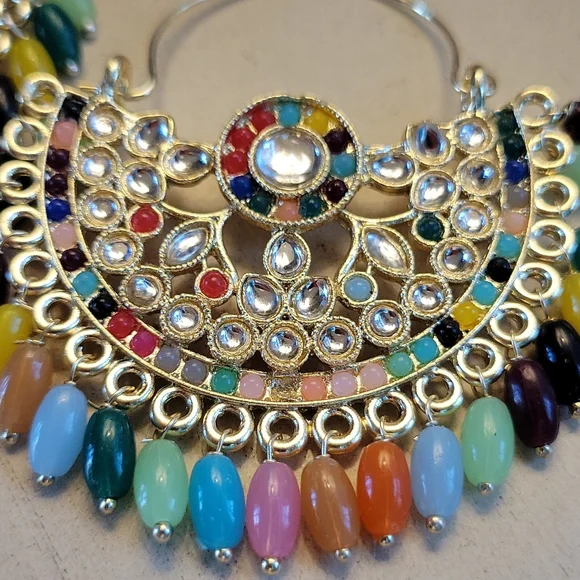 🔥LAST PAIR🔥 Beaded Festival Embellished Earrings - Picture 5 of 6